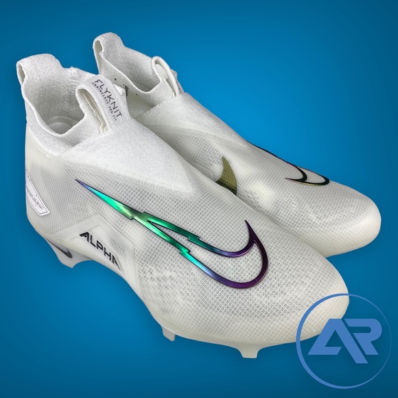 Nike Alpha Menace Elite 3 Men\'s Size 8 White Particle Grey Football Cleats main image 6